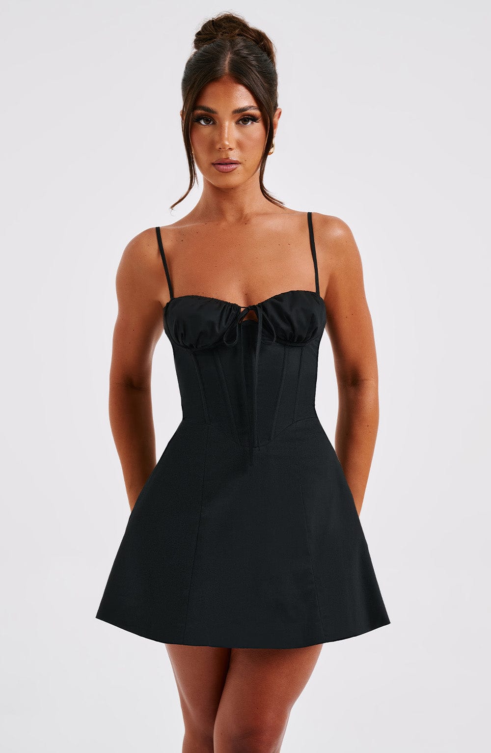 Lacey Mini Dress - Black