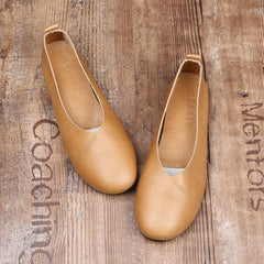 Leather Handmade Spring Retro Flat Shoes 33-41