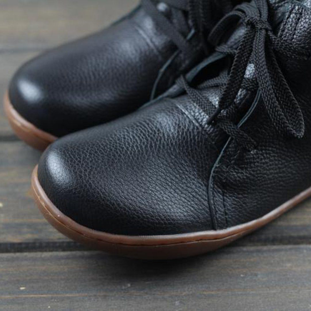 Leather Lace-Up Handmade Boots 35-42