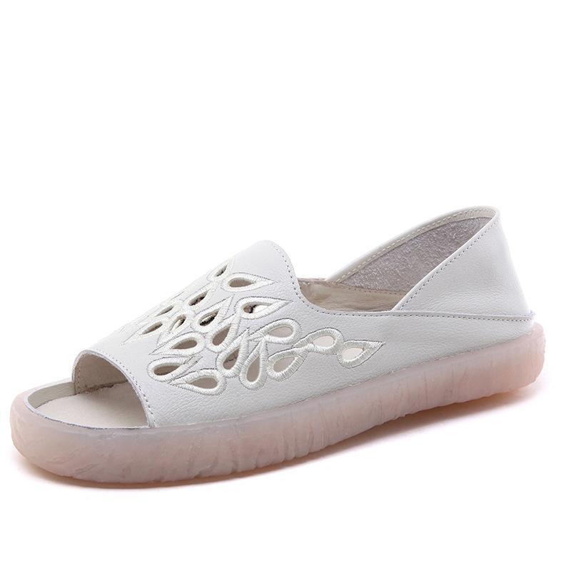 Leather Retro Casual Summer Women's Shoes 35-41