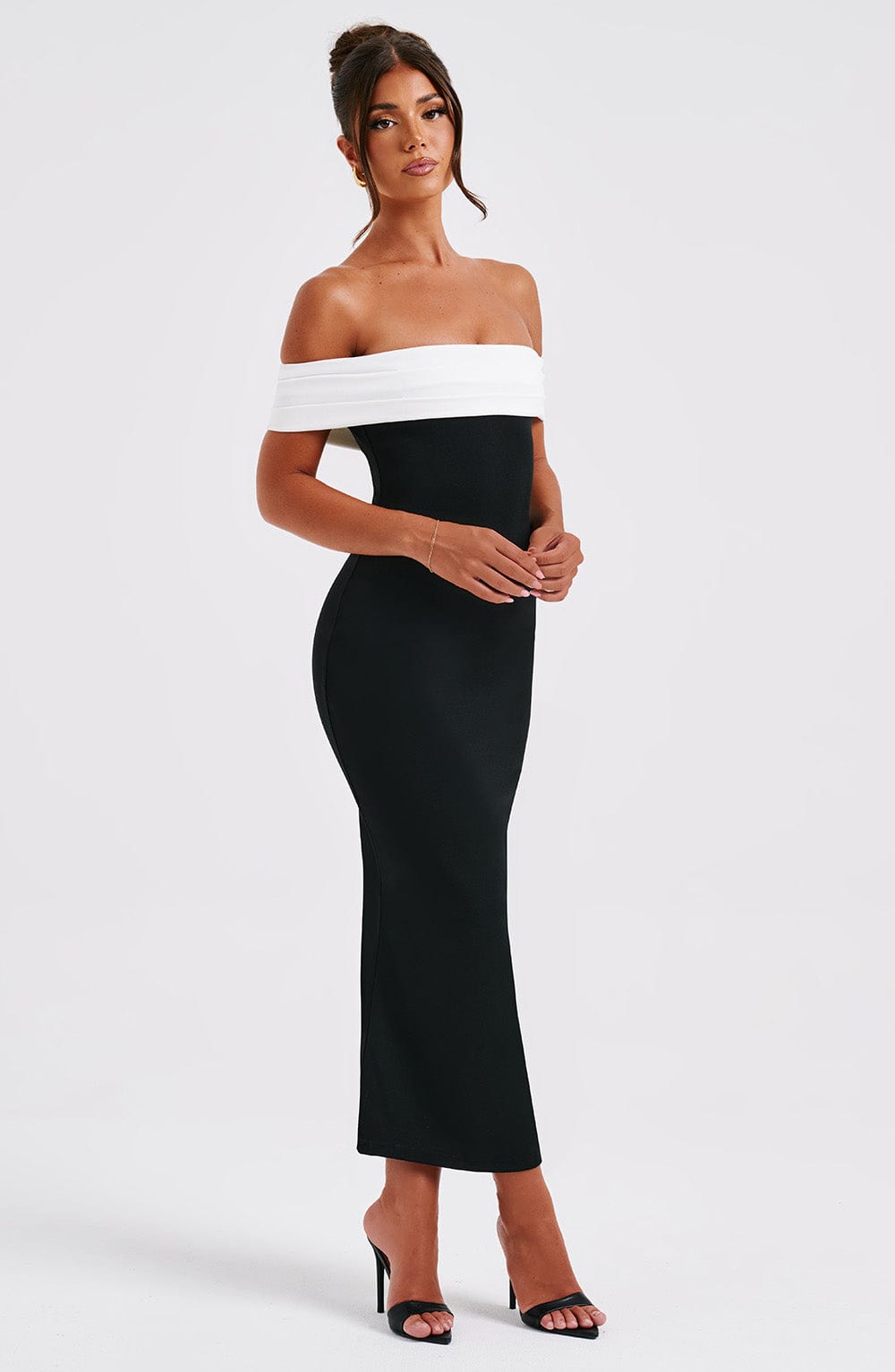 Lexi Midi Dress - Black/White