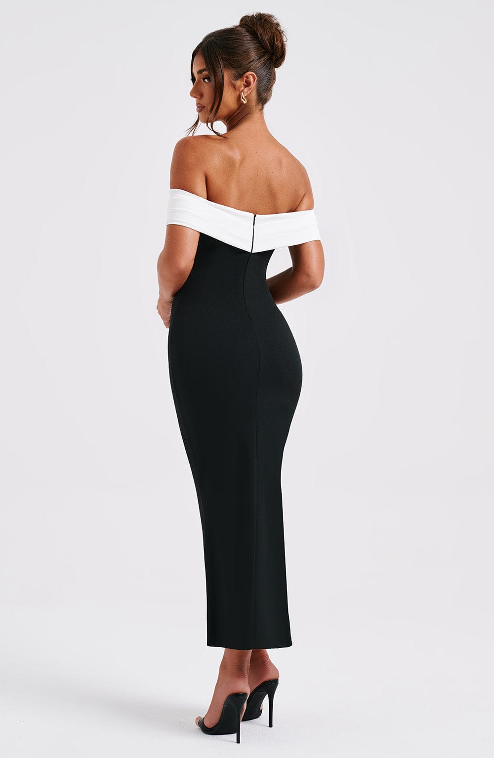 Lexi Midi Dress - Black/White