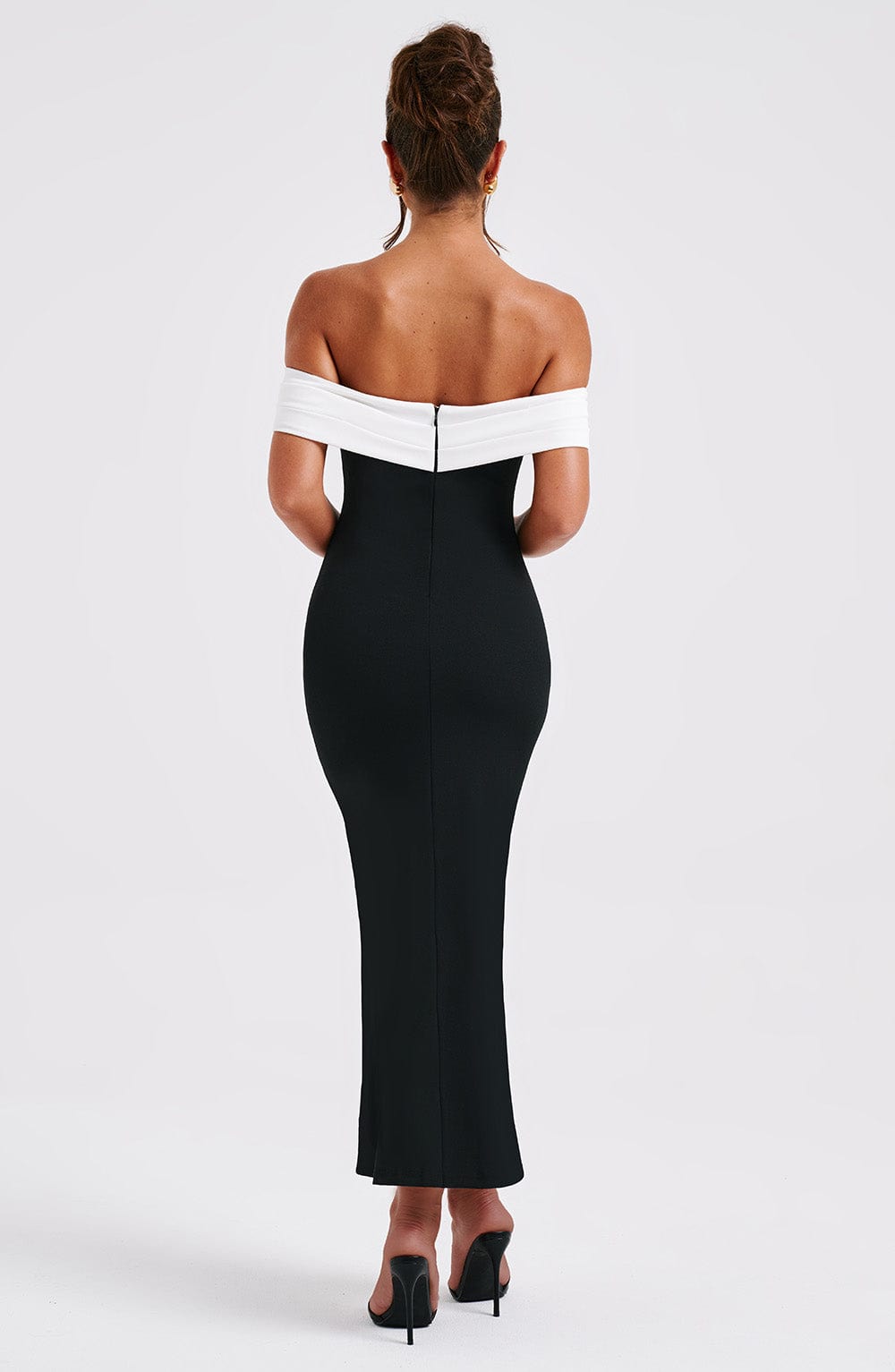 Lexi Midi Dress - Black/White