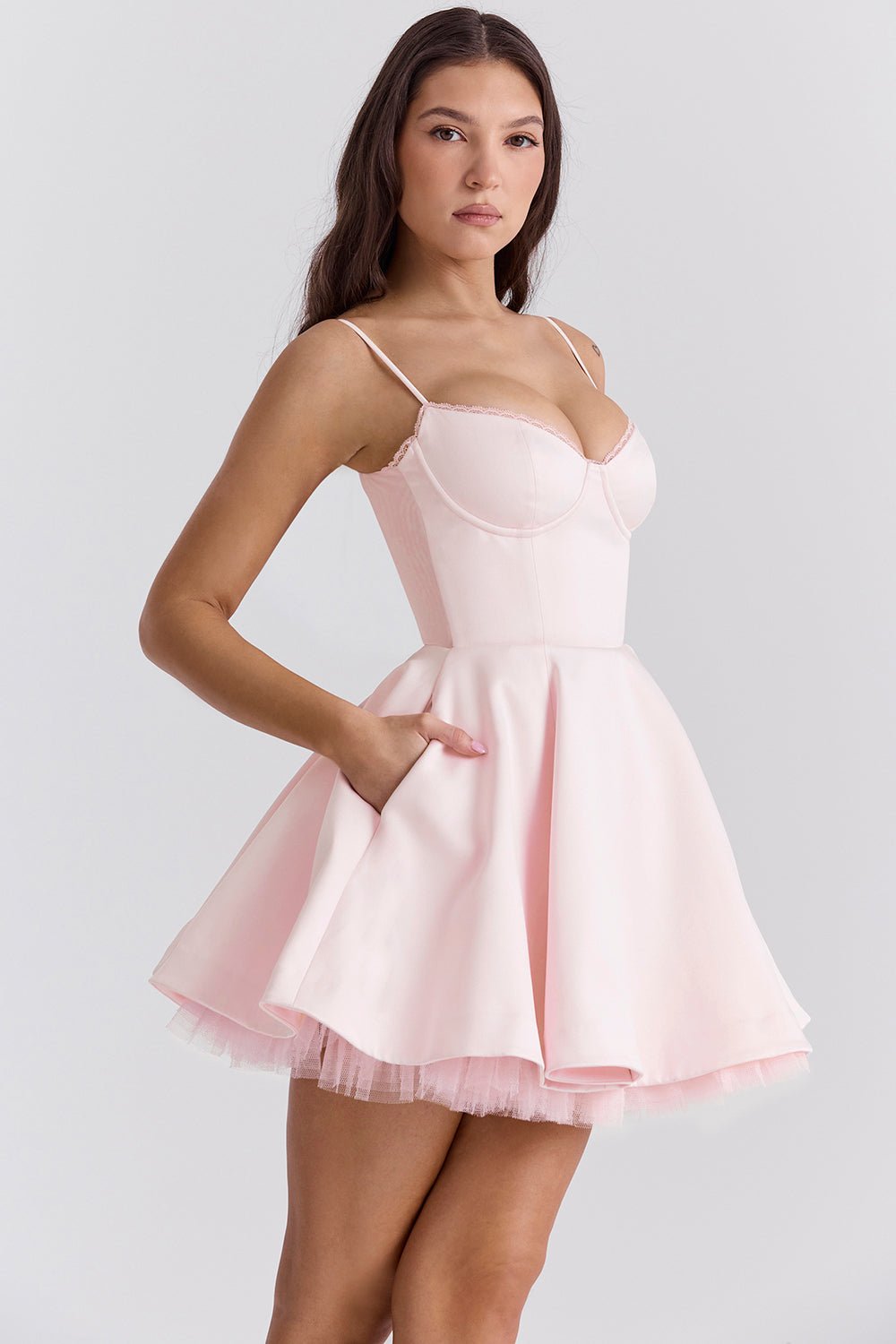 Madeline Ballerina Mini Dress - Pink