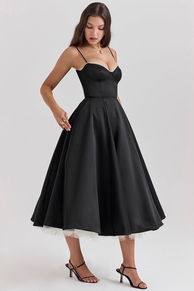 Madeline Midi Dress - Black