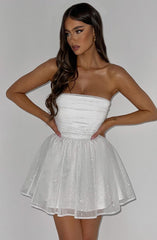 Melinda Mini Dress - Ivory Sparkle