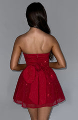 Melinda Mini Dress - Red Sparkle