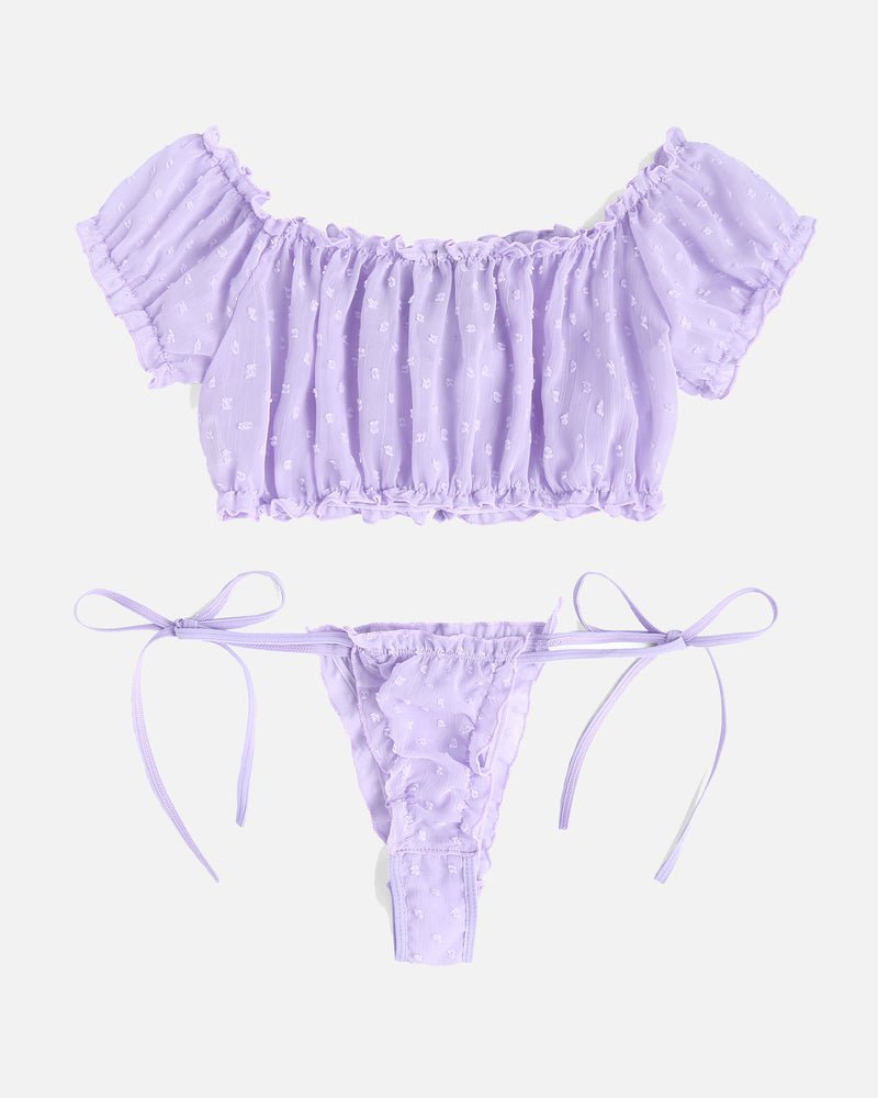 Mesh Butterfly Bra and Panty Set