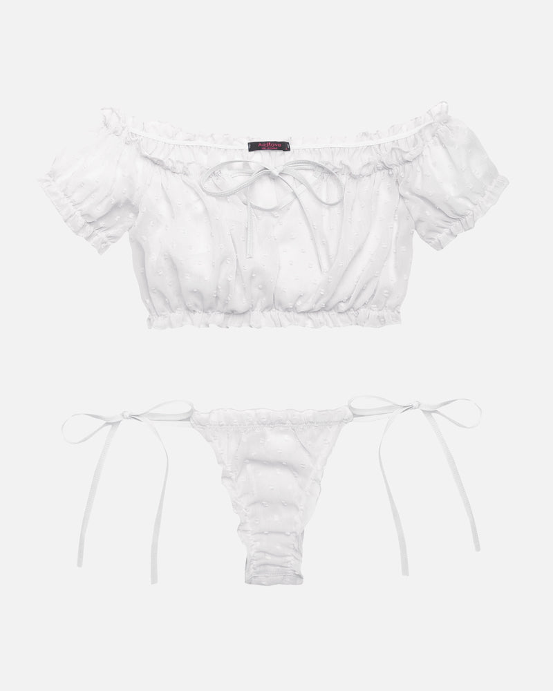 Mesh Butterfly Bra and Panty Set