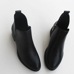 Pointed Toe Leather Boots