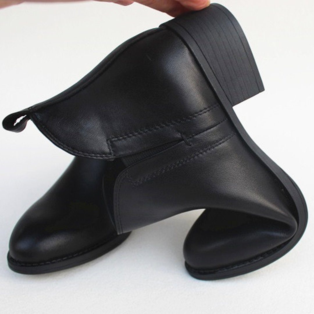 Pointed Toe Leather Boots