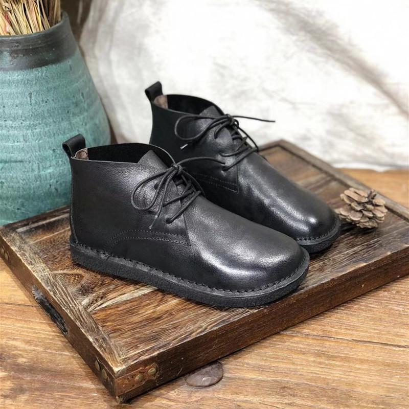 Retro Handmade Leather Casual Women's Boots