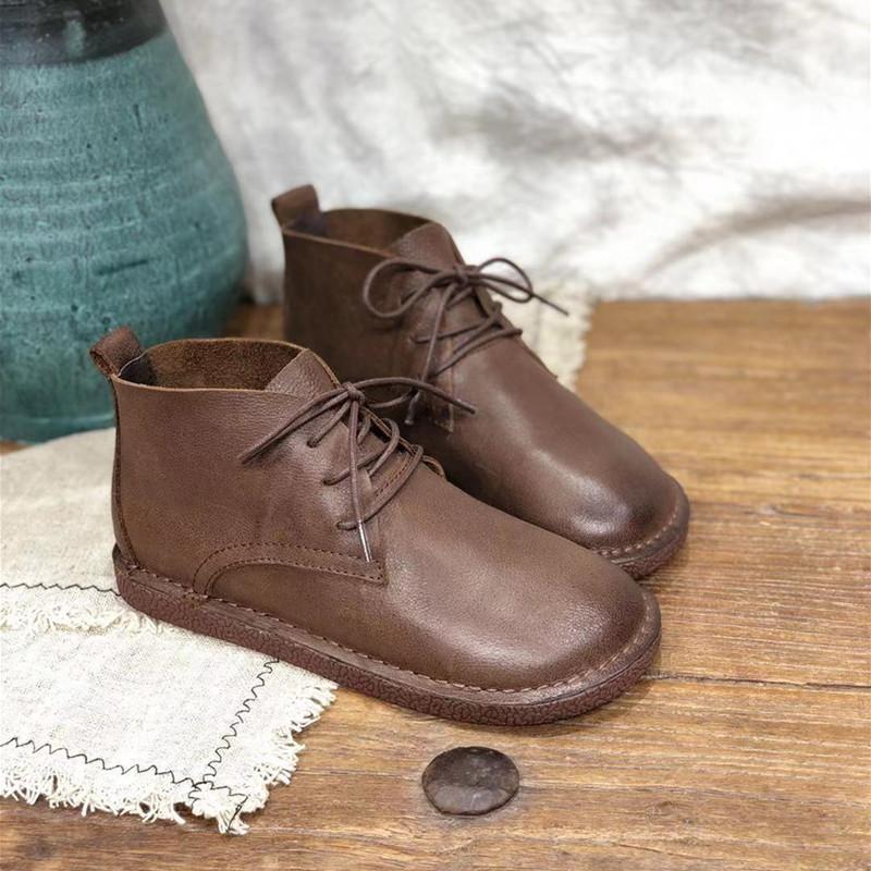 Retro Handmade Leather Casual Women's Boots