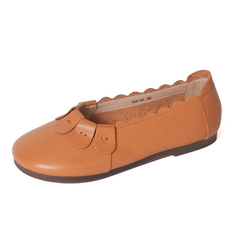 Retro Soft Leather Spring Autumn Casual Shoes