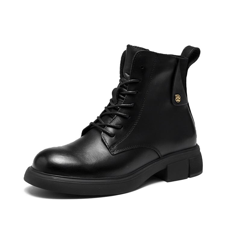 Retro Solid Leather Casual Fashion Autumn Boots