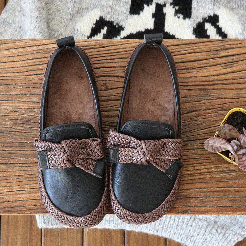 Retro Textile Handcraft Flat Soft Casual Shoes