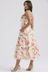 Rosalia Midi Sundress - Pink Peony