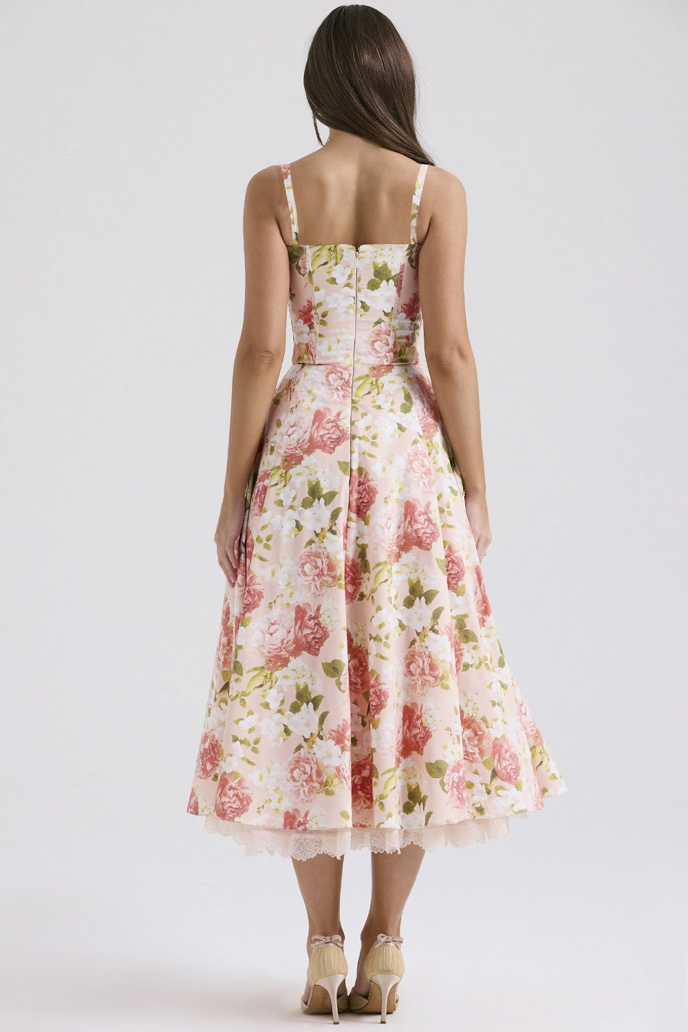 Rosalia Midi Sundress - Pink Peony