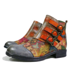 Round Toe Ethnic Style Women's Boots