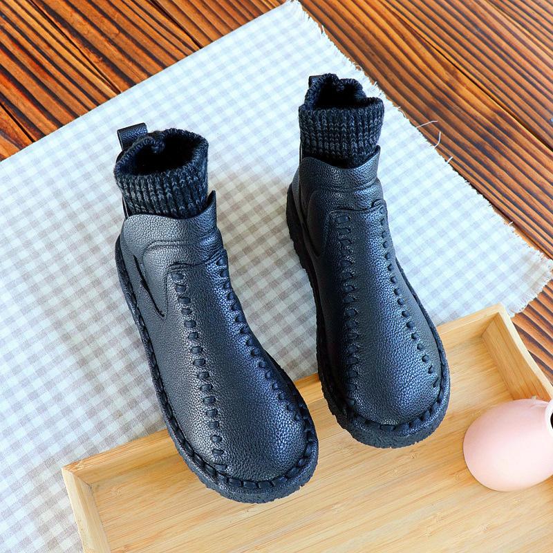 Sewing Woolen Women's Boots