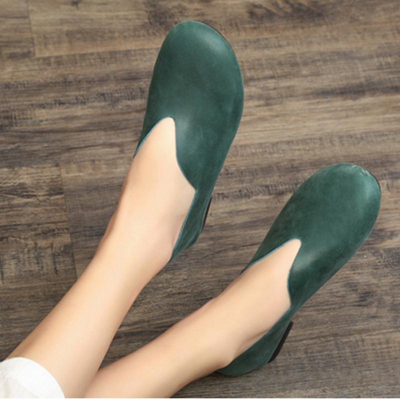 Spring and Summer New Style Mori  Retro  Leather  Shoes