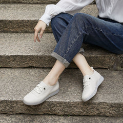 Spring Minimalist Leather Soft Flat Casual Shoes