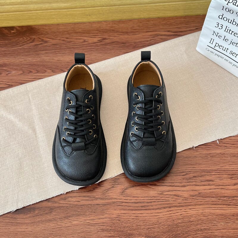 Spring Minimalist Soft Leather Flat Casual Shoes