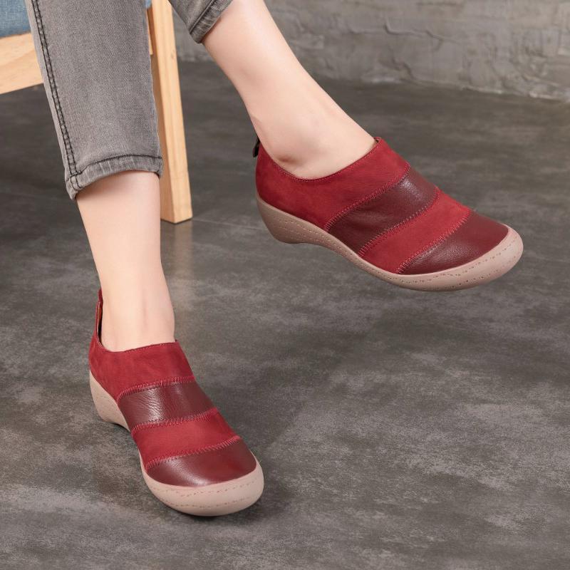 Spring New Women's Leather Retro Casual Shoes