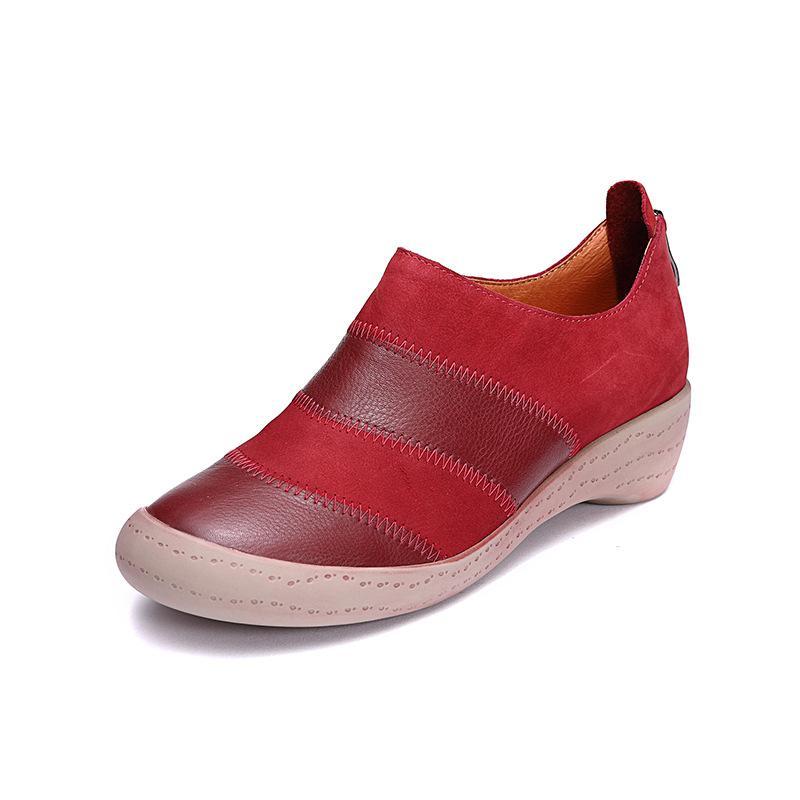 Spring New Women's Leather Retro Casual Shoes