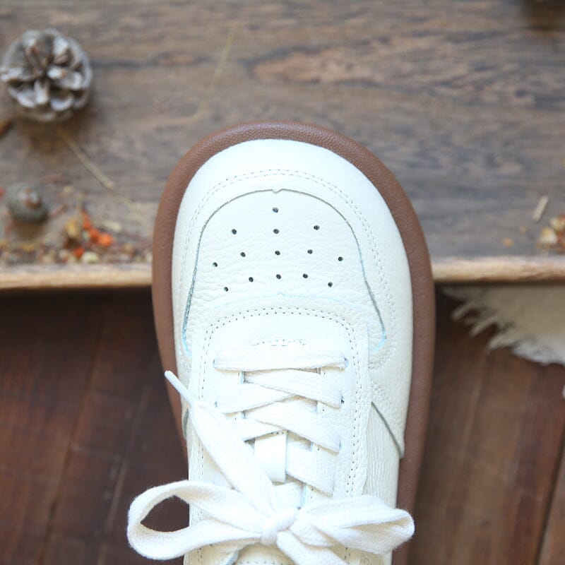 Spring Retro Fashion Soft Leather Casual Shoes