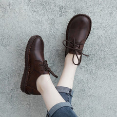 Spring Retro Handmade Soft Leather Casual Shoes