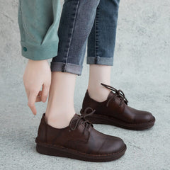 Spring Retro Handmade Soft Leather Casual Shoes