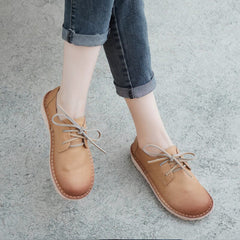 Spring Retro Handmade Soft Leather Casual Shoes