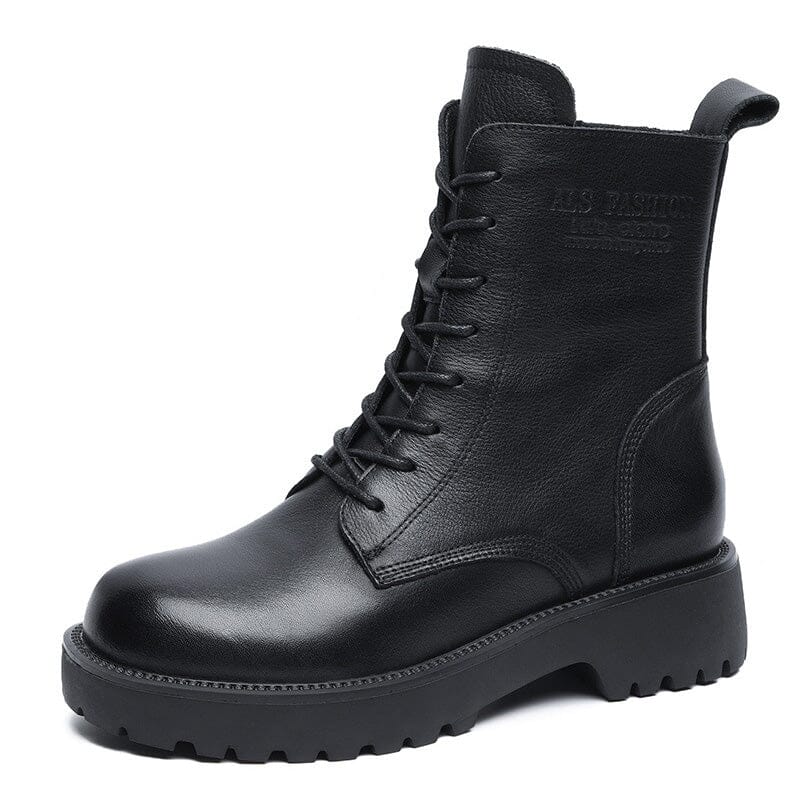 Spring Retro Minimalist Soft Leather Casual Boots