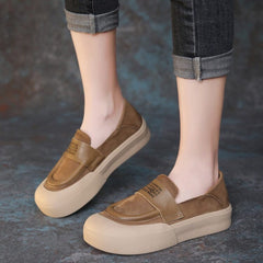 Spring Retro Minimalist Soft Leather Casual Shoes