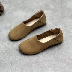 Spring Retro Soft Flats Leather Casual Shoes