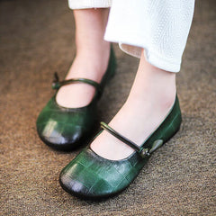 Spring Retro Soft Leather Flat Casual Shoes