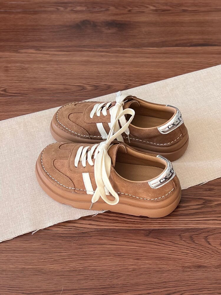 Spring Retro Suede Leather Training Casual Shoes