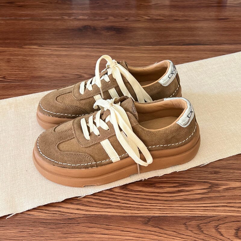 Spring Retro Suede Leather Training Casual Shoes