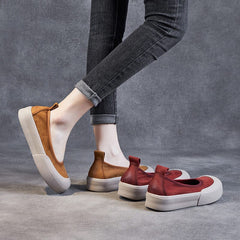 Spring Summer Retro Soft Leather Casual Shoes