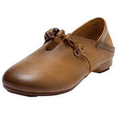 Spring Summer Retro Soft Leather Handmade Casual Shoes