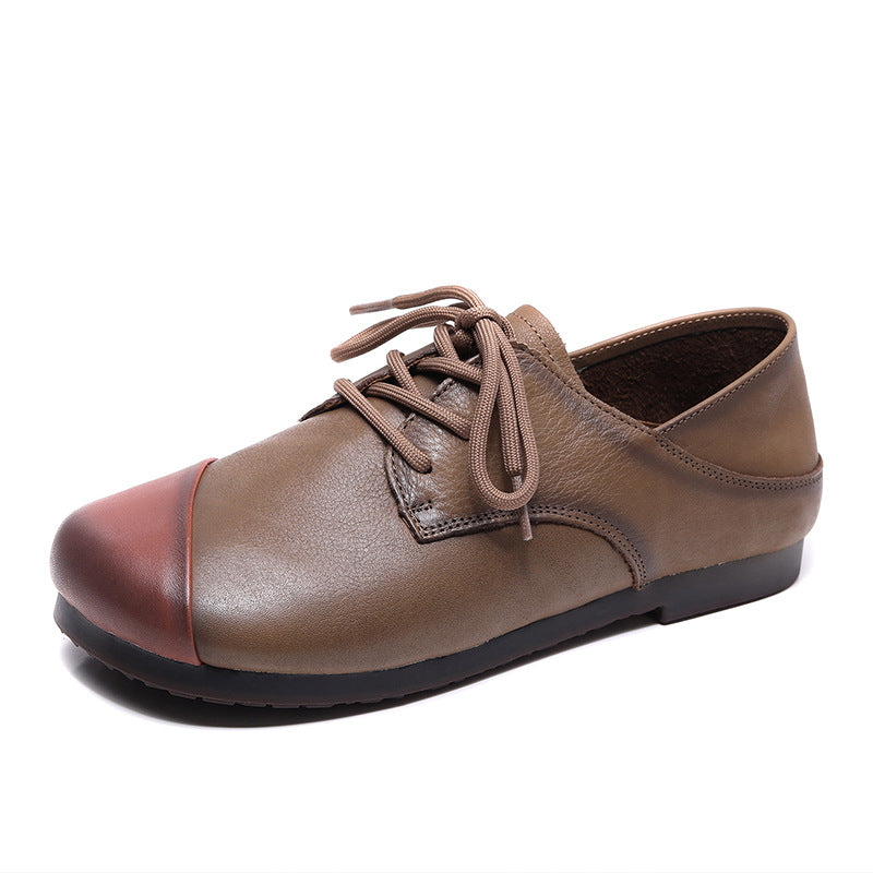 Summer Autumn Retro Handmande Leather Casual Shoes