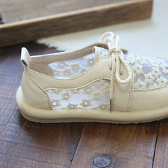 Summer Breathable Embroidery Mesh Soft Casual Shoes