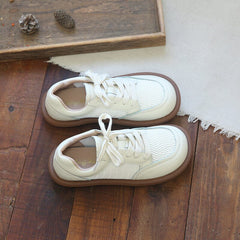 Summer Breathable Mesh Leather Casual Shoes