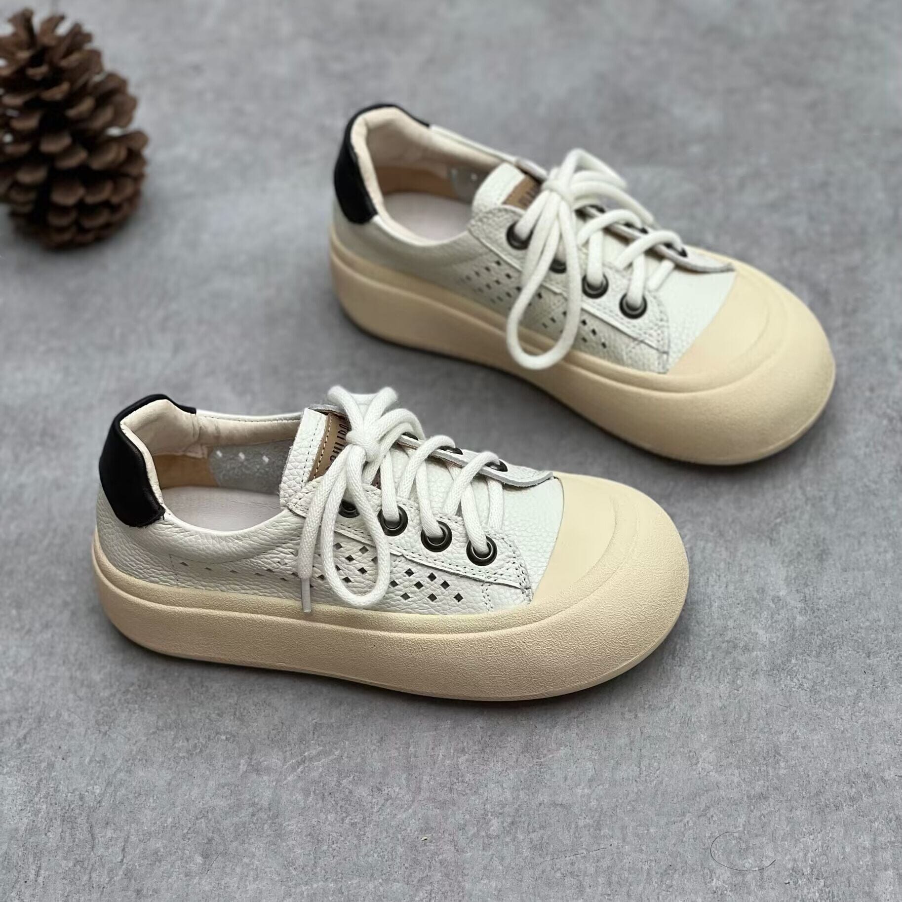 Summer Handmade Retro Hollow Leather Casual Shoes