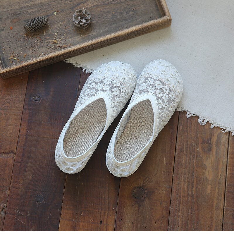 Summer Retro Mesh Canvas Flat Casual Shoes