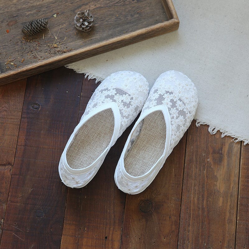 Summer Retro Mesh Canvas Flat Casual Shoes