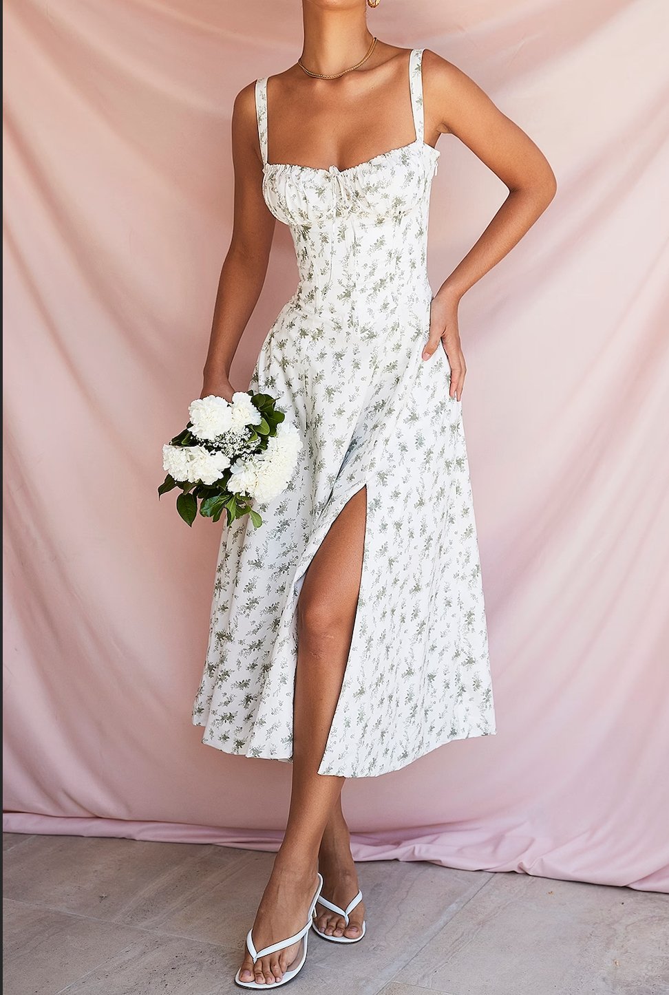 Tiana Midi Dress - Garden Print