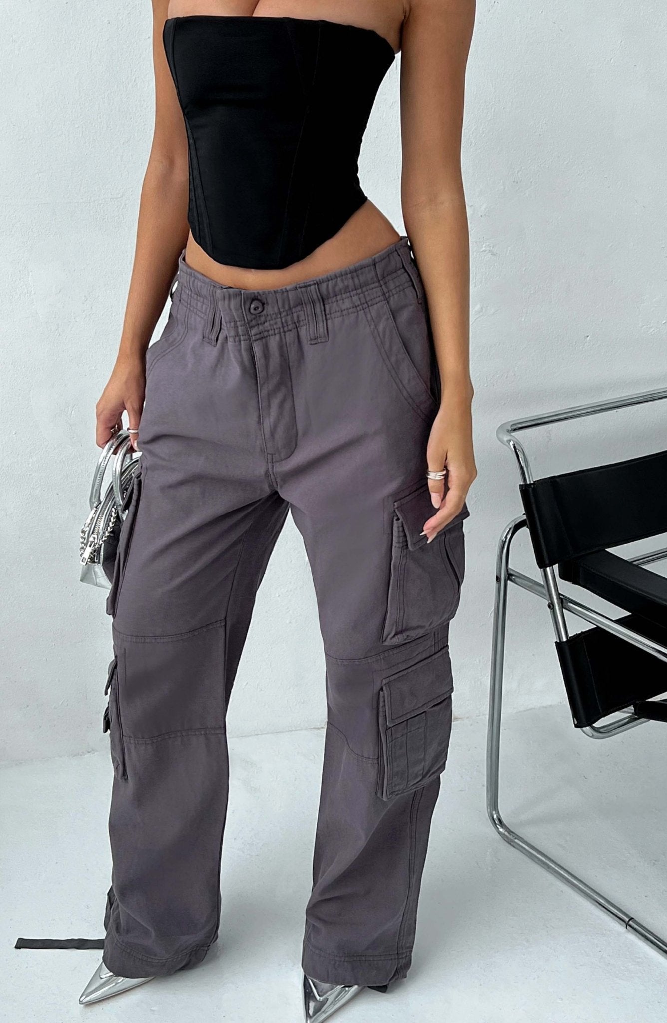 Tinashe Cargo Pants - Charcoal