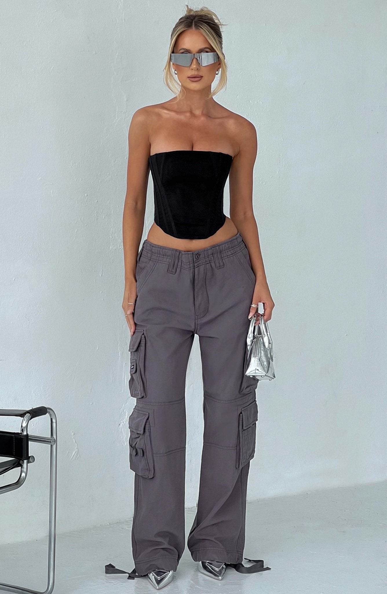 Tinashe Cargo Pants - Charcoal